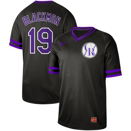 Men's Colorado Rockies #19 Charlie Blackmon Black Cooperstown Collection Legend Stitched MLB Jersey Men's Colorado Rockies #19 Charlie Blackmon Black Cooperstown Collection Legend Stitched MLB Jersey
