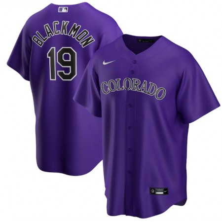 Men's Colorado Rockies #19 Charlie Blackmon Purple Cool Base Stitched MLB Jersey Men's Colorado Rockies #19 Charlie Blackmon Purple Cool Base Stitched MLB Jersey