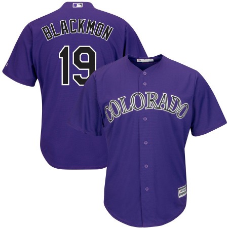 Men's Colorado Rockies #19 Charlie Blackmon Purple Cool Base Stitched MLB Jersey Men's Colorado Rockies #19 Charlie Blackmon Purple Cool Base Stitched MLB Jersey