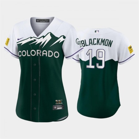 Women's Colorado Rockies #19 Charlie Blackmon 2022 Green City Connect Stitched Baseball Jersey(Run Small) Women's Colorado Rockies #19 Charlie Blackmon 2022 Green City Connect Stitched Baseball Jersey(Run Small)