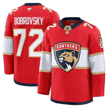 Men's Florida Panthers #72 Sergei Bobrovsky Red Premium Jersey