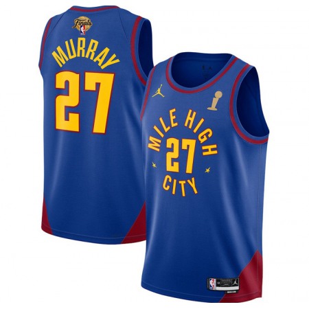 Men's Denver Nuggets #27 Jamal Murray Blue 2023 Finals Champions Statement Edition Stitched Basketball Jersey Men's Denver Nuggets #27 Jamal Murray Blue 2023 Finals Champions Statement Edition Stitched Basketball Jersey