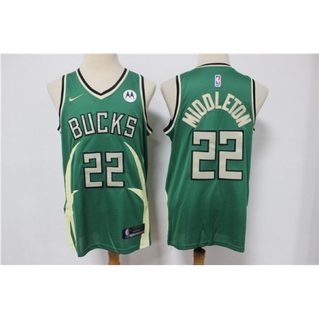 Men's Milwaukee Bucks #22 Khris Middleton Green Stitched Jersey Men's Milwaukee Bucks #22 Khris Middleton Green Stitched Jersey