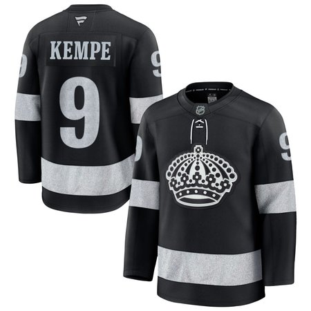 Men's Los Angeles Kings #9 Adrian Kempe Black Alternate Premium Jersey
