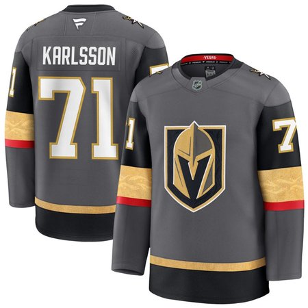 Men's Vegas Golden Knights #71 William Karlsson Gray Alternate Premium Jersey