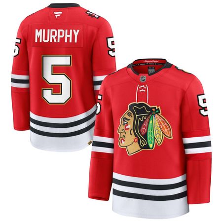 Men's Chicago Blackhawks #5 Connor Murphy Red Centennial Premium Jersey
