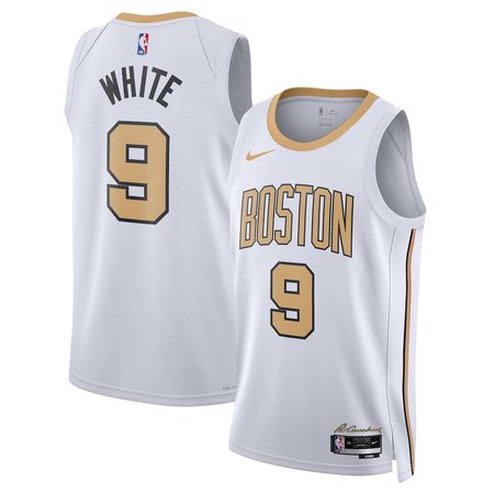 Youth Boston Celtics #9 Derrick White White 2025/26 Swingman City Edition Jersey
