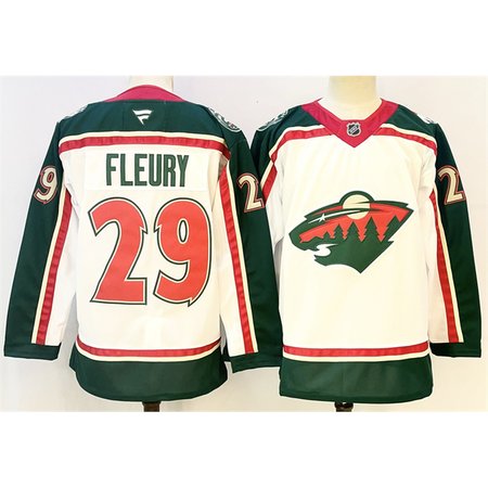 Men's Minnesota Wild #29 Marc-Andre Fleury White 2025 25th Anniversary Stitched Hockey Premium Jersey