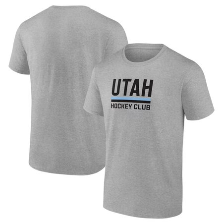Men's Utah Mammoth Heather Gray Draft Logo T-Shirt