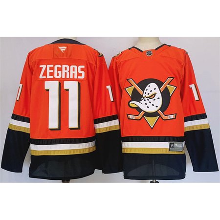 Youth Anaheim Ducks #11 Trevor Zegras Orange/Black 2024-25 Stitched Jersey