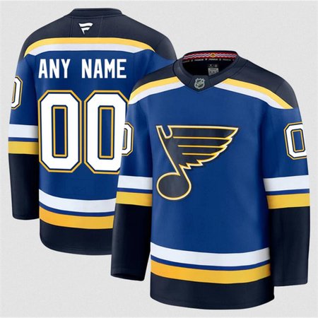 Men's St. Louis Blues Custom Blue 2024-25 Home Stitched Hockey Premium Jersey