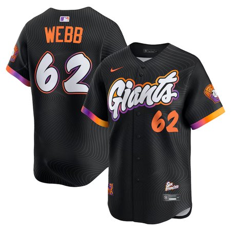 Men's San Francisco Giants #62 Logan Webb Anthracite 2025 City Connect Limited Jersey