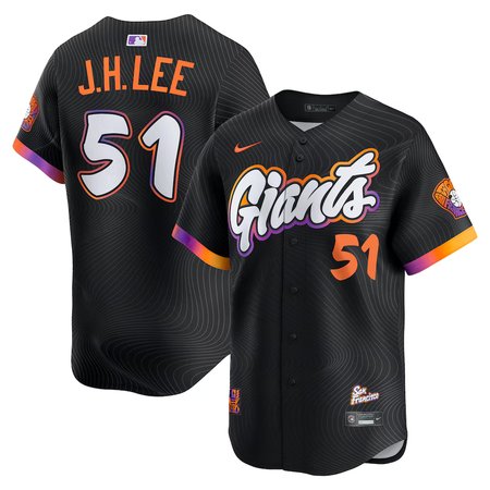 Men's San Francisco Giants #51 Jung Hoo Lee Black 2025 City Connect Limited Jersey