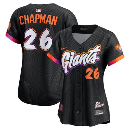 Women's San Francisco Giants #26 Matt Chapman Anthracite 2025 City Connect Limited Jersey