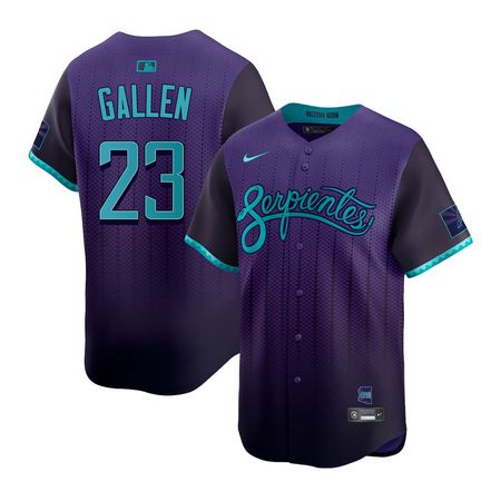 Men's Arizona Diamondbacks #23 Zac Gallen Purple 2025 City Connect Limited Player Jersey