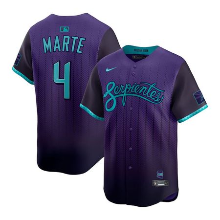 Men's Arizona Diamondbacks #4 Ketel Marte Nike Purple 2025 City Connect Limited Player Jersey Men's Arizona Diamondbacks #4 Ketel Marte Nike Purple 2025 City Connect Limited Player Jersey