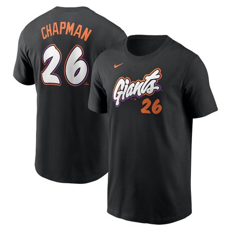 Men's San Francisco Giants Matt Chapman Anthracite 2025 City Connect Fuse Name & Number T-Shirt