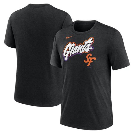 Men's San Francisco Giants Heather Black 2025 City Connect Tri-Blend T-Shirt