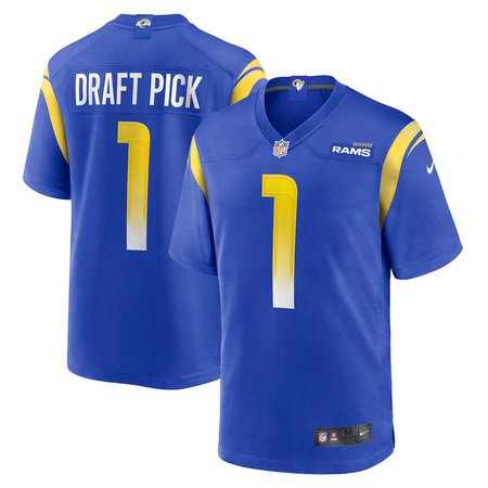 Men's Los Angeles Rams #1 Nike Royal 2025 NFL Draft First Round Pick No. 26 Game Jersey