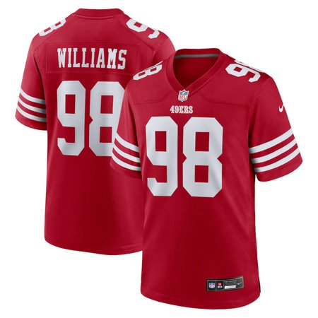 Men's San Francisco 49ers #1 Mykel Williams Nike Scarlet 2025 NFL Draft First Round Pick No. 11 Game Jersey