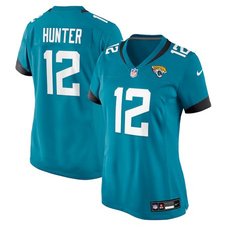Women's Jacksonville Jaguars #12 Travis Hunter Nike Teal 2025 NFL Draft First Round Pick Team Game Player Jersey