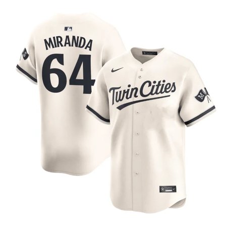 Men's Minnesota Twins #64 Jose Miranda Nike White Home Limited Player Jersey
