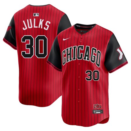 Men's Chicago White Sox #30 Corey Julks Nike Red/Black 2025 City Connect Limited Player Jersey
