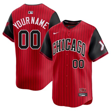 Men's Chicago White Sox Custom Red/Black 2025 City Connect Limited Player Jersey