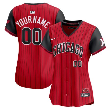 Women's Chicago White Sox Custom Red/Black 2025 City Connect Limited Player Jersey