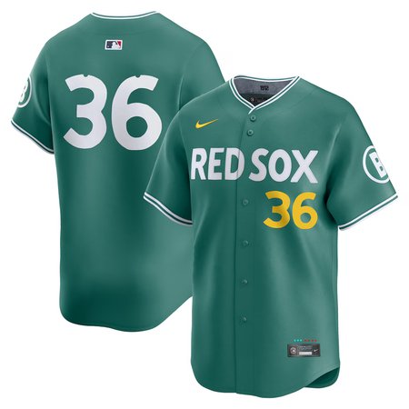 Youth Boston Red Sox #36 Triston Casas Nike Green 2025 City Connect Limited Player Jersey