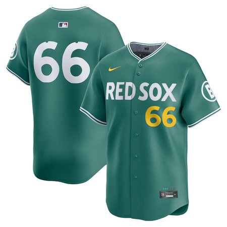 Men's Boston Red Sox #66 Brayan Bello Nike Green 2025 City Connect Limited Player Jersey