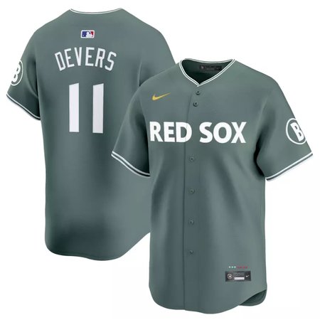 Men's Boston Red Sox #11 Rafael Devers Green 2025 City Connect Limited Player Jersey