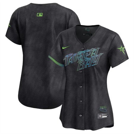 Women's Tampa Bay Rays Blank Charcoal 2024 City Connect Limited Stitched Baseball Jersey(Run Small) Women's Tampa Bay Rays Blank Charcoal 2024 City Connect Limited Stitched Baseball Jersey(Run Small)