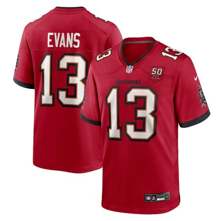 Men's Tampa Bay Buccaneers #13 Mike Evans Nike Red 50th Anniversary Game Jersey