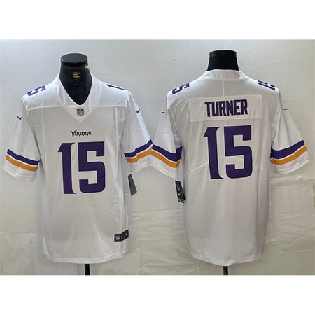 Men's Minnesota Vikings #15 Dallas Turner White 2024 Draft Vapor Untouchable Limited Stitched Jersey Men's Minnesota Vikings #15 Dallas Turner White 2024 Draft Vapor Untouchable Limited Stitched Jersey