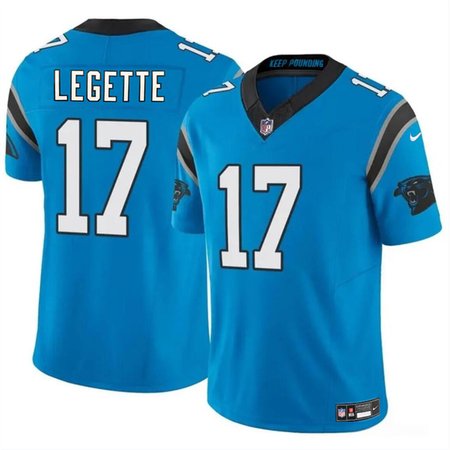 Men's Carolina Panthers #17 Xavier Legette Blue 2024 Draft F.U.S.E. Vapor Limited Stitched Football Jersey Men's Carolina Panthers #17 Xavier Legette Blue 2024 Draft F.U.S.E. Vapor Limited Stitched Football Jersey