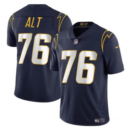 Men's Los Angeles Chargers #76 Joe Alt Navy 2024 Draft Vapor Limited Stitched Football Jersey Men's Los Angeles Chargers #76 Joe Alt Navy 2024 Draft Vapor Limited Stitched Football Jersey