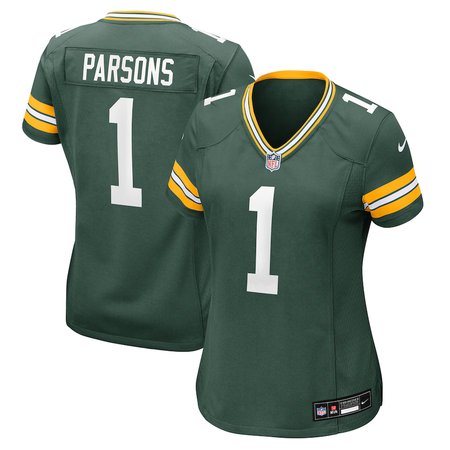 Women's Green Bay Packers #1 Micah Parsons Nike Green Game Player Jersey