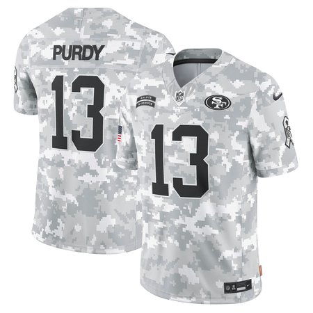 Men's San Francisco 49ers Brock Purdy Nike Arctic Camo 2024 Salute to Service Limited Jersey Men's San Francisco 49ers Brock Purdy Nike Arctic Camo 2024 Salute to Service Limited Jersey