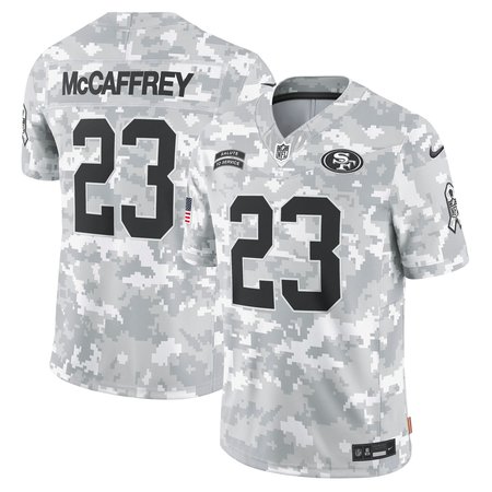 Men's San Francisco 49ers Christian McCaffrey Nike Arctic Camo 2024 Salute to Service Limited Jersey Men's San Francisco 49ers Christian McCaffrey Nike Arctic Camo 2024 Salute to Service Limited Jersey