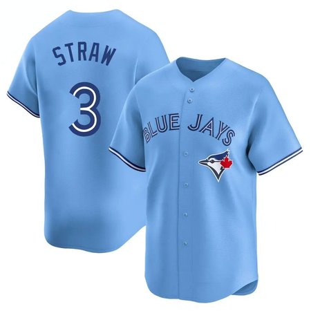 Youth Toronto Blue Jays #3 Myles Straw Blue Home Replica Jersey