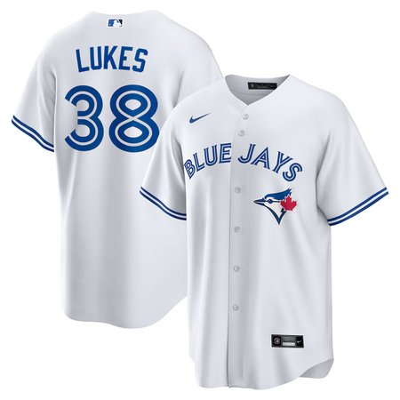 Youth Toronto Blue Jays #38 Nathan Lukes White Home Replica Jersey