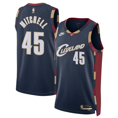 Men's Cleveland Cavaliers #45 Donovan Mitchell Black 2025/26 Hardwood Classics Jersey