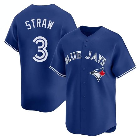 Youth Toronto Blue Jays #3 Myles Straw Royal Home Replica Jersey