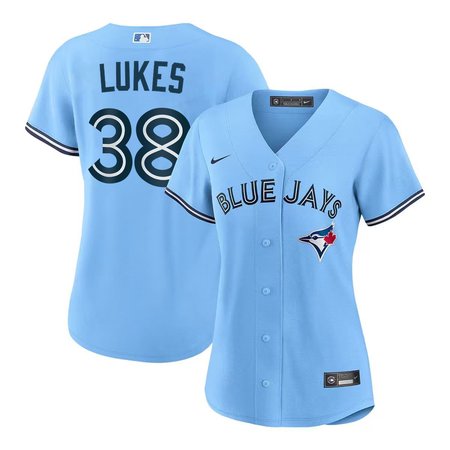 Women's Toronto Blue Jays #38 Nathan Lukes Nike Blue Home Replica Jersey