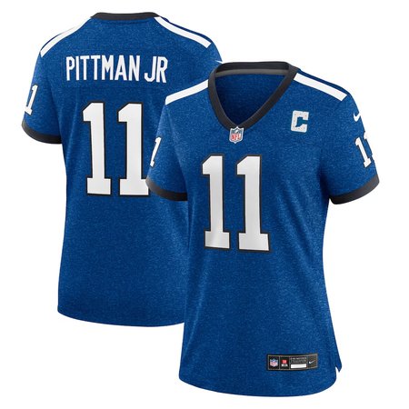 Women's Indianapolis Colts #11 Michael Pittman Jr. Nike Carbon Royal Fashion Game Jersey