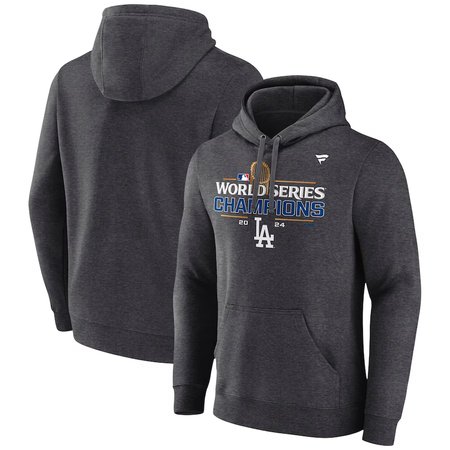 Men's Los Angeles Dodgers 2024 World Series Champions Charcoal Hoodie Men's Los Angeles Dodgers 2024 World Series Champions Charcoal Hoodie