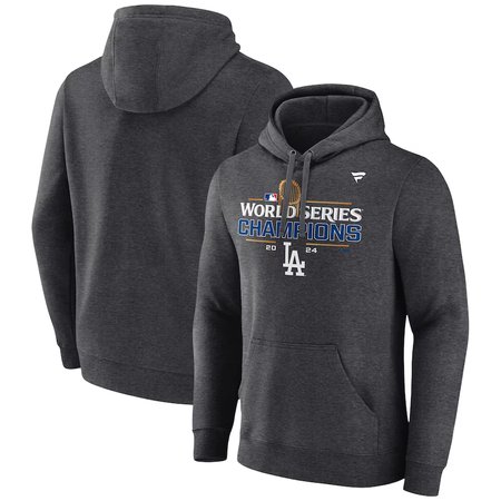 Men's Los Angeles Dodgers 2024 World Series Champions Charcoal Hoodie Men's Los Angeles Dodgers 2024 World Series Champions Charcoal Hoodie