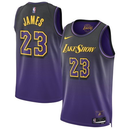 Unisex Los Angeles Lakers LeBron James Nike Purple 2024/25 Swingman Player Jersey - City Edition Unisex Los Angeles Lakers LeBron James Nike Purple 2024/25 Swingman Player Jersey - City Edition