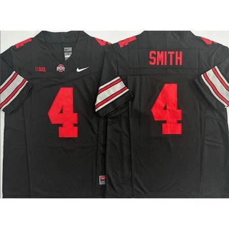 Men's Ohio State Buckeyes #4 Jeremiah Smith Black Vapor Limited Stitched Jersey